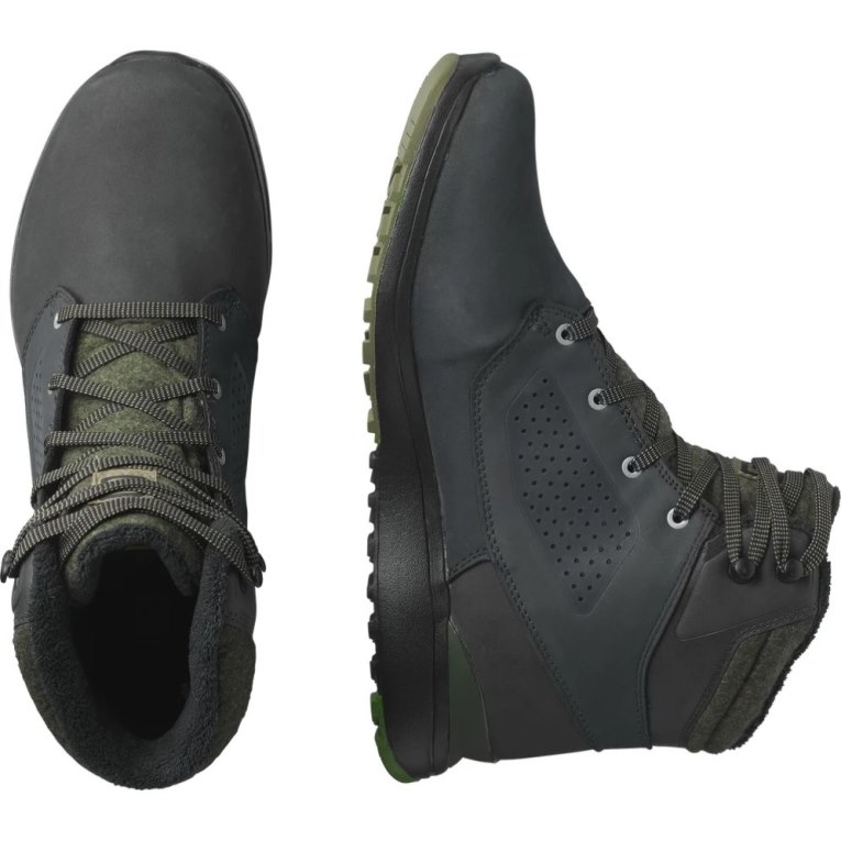 Botas de Invierno Salomon Utility Invierno CS WP Hombre Negros Verde Oliva | MX URSW513